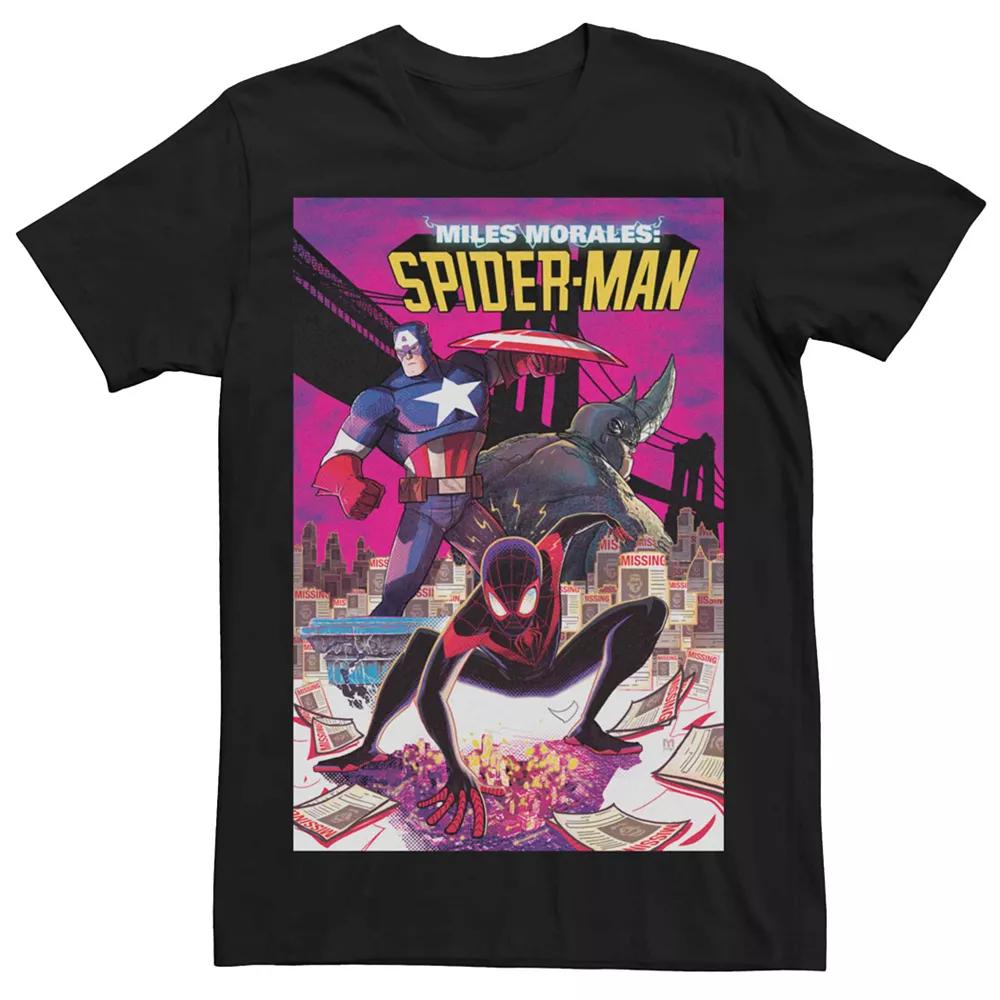 Men's Marvel Miles Morales Captain America Comic Cover Tee,  Product Image