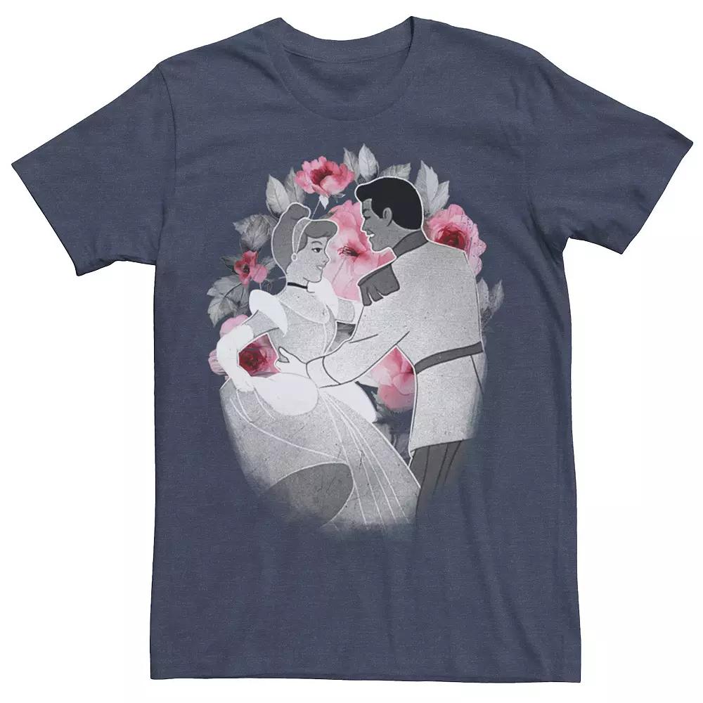 Disney's Cinderella Cinderella & The Prince Men's A Dance Vignette Tee, Size: XL, Navy Grey Product Image