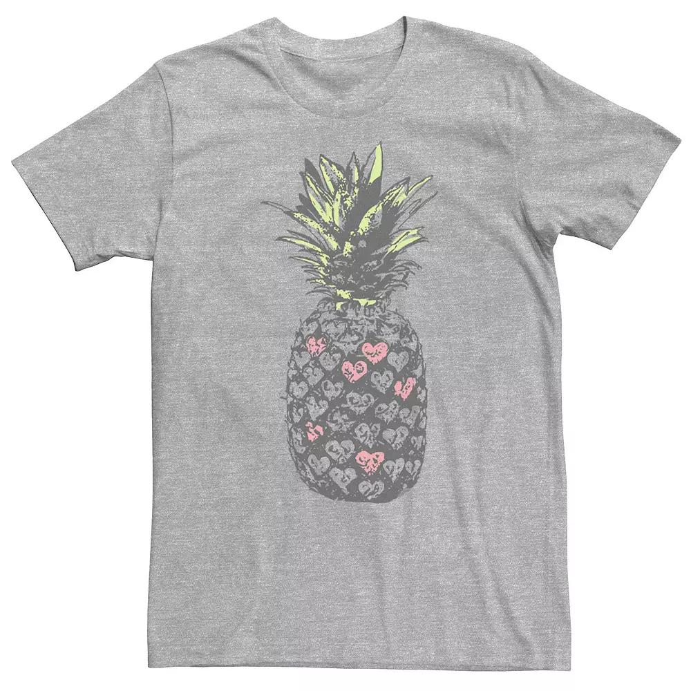 Big & Tall Heart Fruit Food Love Portrait Tee, Men's, Size: 3XL, Athletic Grey Product Image