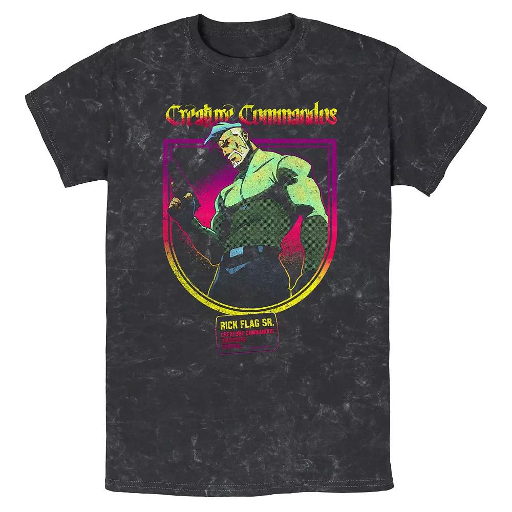 Men's Creature Commandos Presenting Rick Flag Sr. Mineral Wash Graphic Tee,  Product Image