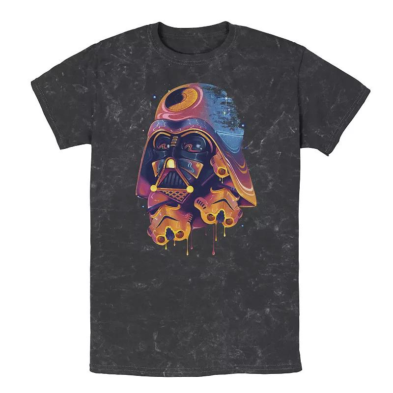 Men's Star Wars Colorful Melted Vader Collage Wash Tee,  Product Image