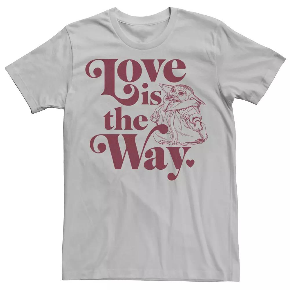 Men's Star Wars: The Mandalorian The Child Love Way Valentines Day Tee,  Product Image