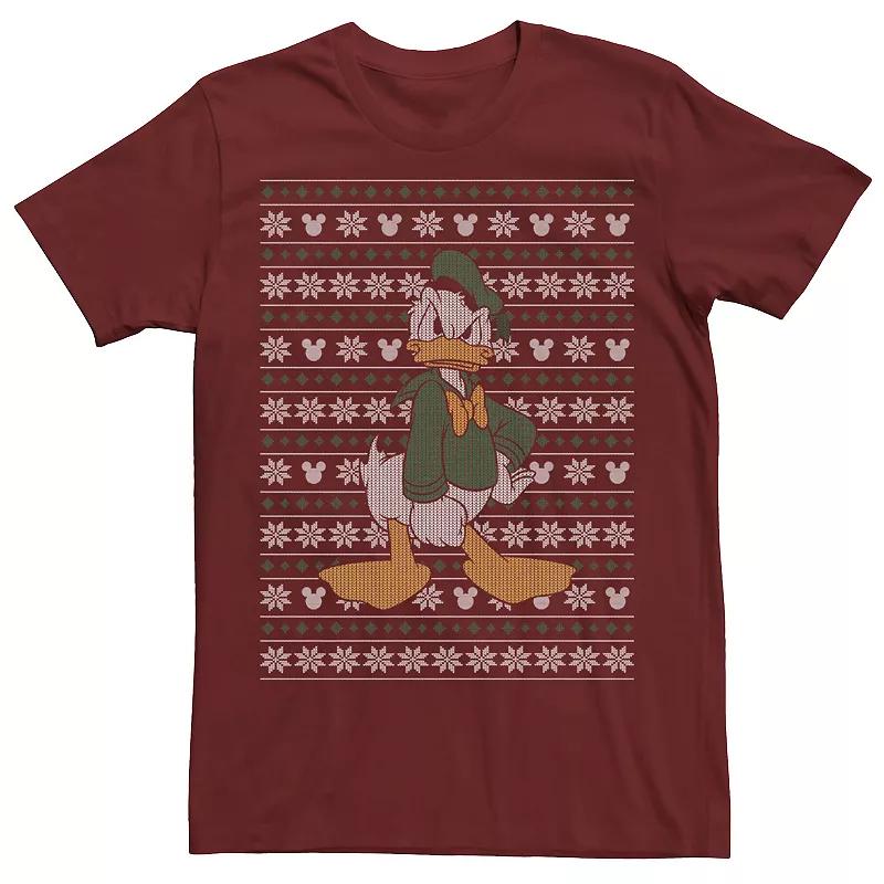 Disney's Donald Duck Men's Christmas Sweater Style Tee,  Product Image