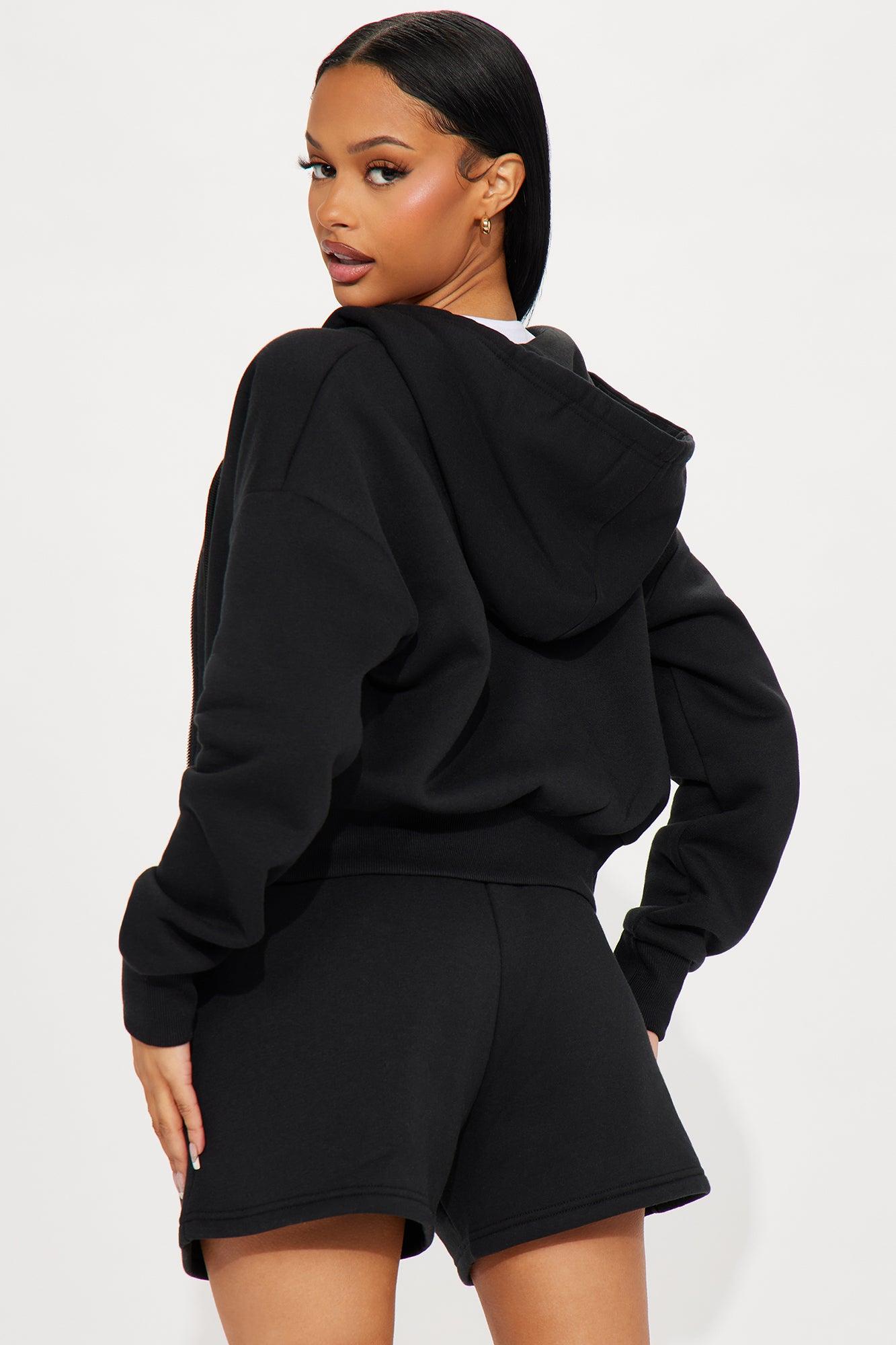 Brianna Sweatshirt Set - Black Product Image