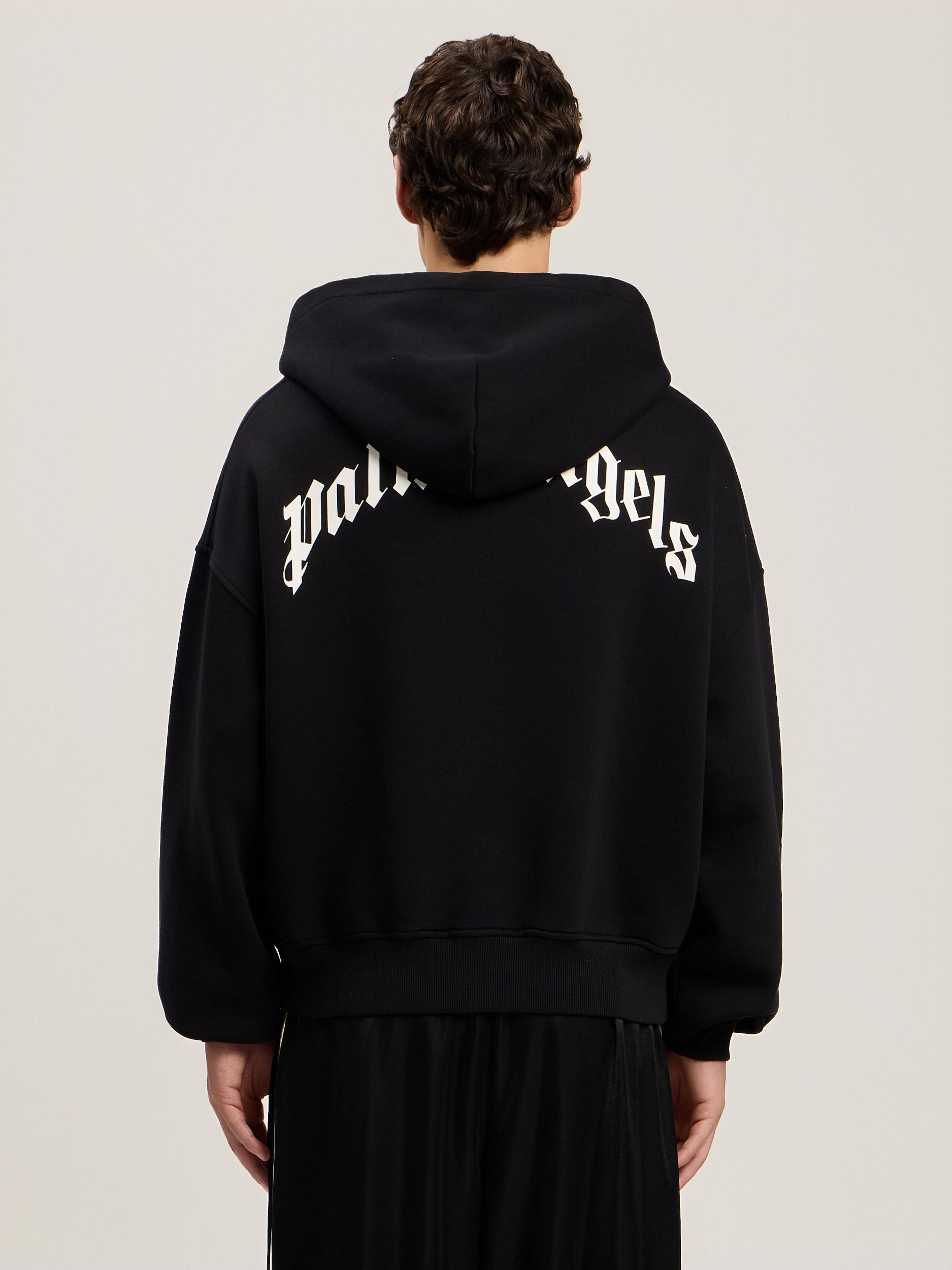 Back Curved Logo Zip Hoodie Product Image