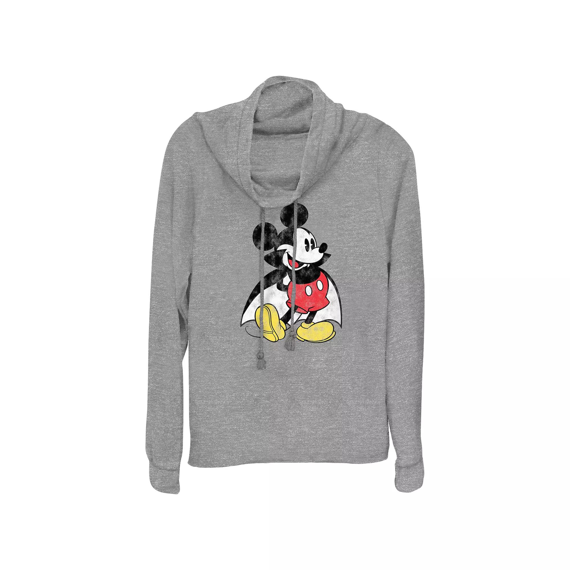 Disney's Mickey Mouse Vampire Women's Cowlneck Graphic Lightweight Long Sleeve,  Product Image