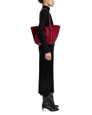 Large Ruched Tote in Suede Product Image