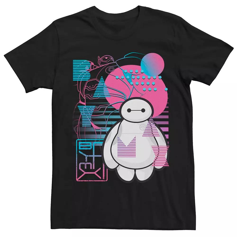 Disney's Big Hero 6 Baymax Colorful Poster Men's Graphic Tee, Size: XL, Black Product Image