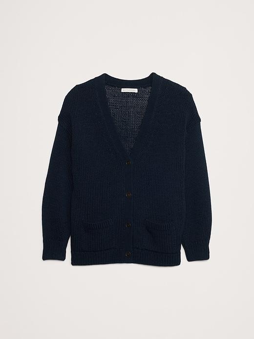 Oversized Cotton Long Cardigan Product Image