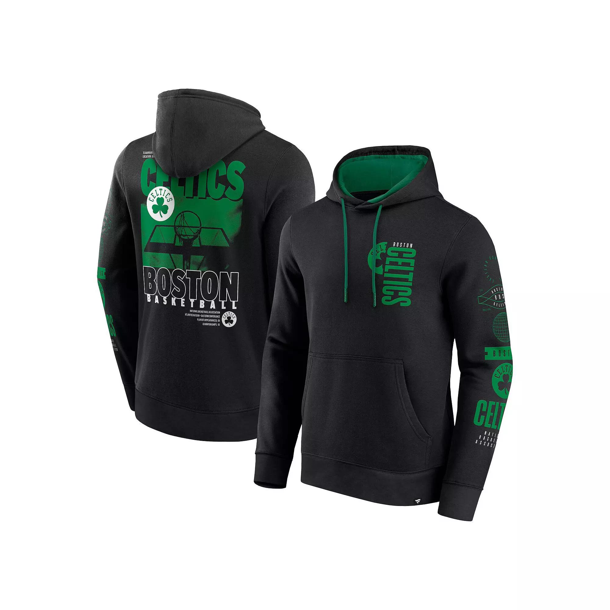 Men's Fanatics Black Boston Celtics Game Time Crossover Pullover Hoodie, Size: Medium Product Image