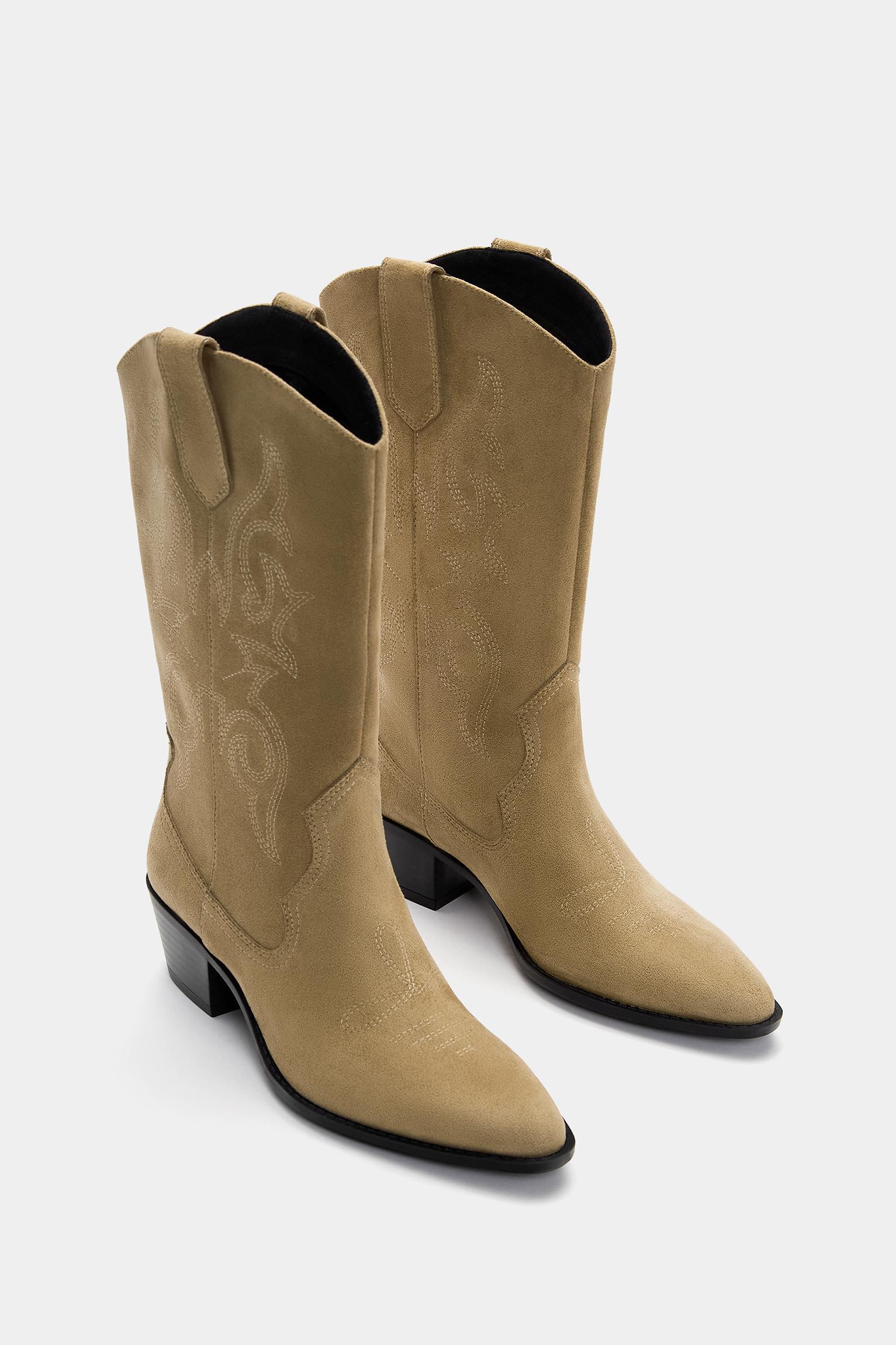 Cowboy boots with topstitching Product Image