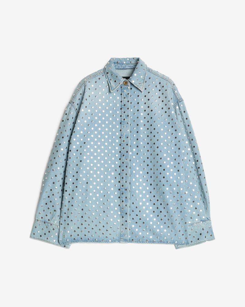 Studded Denim Overshirt Product Image