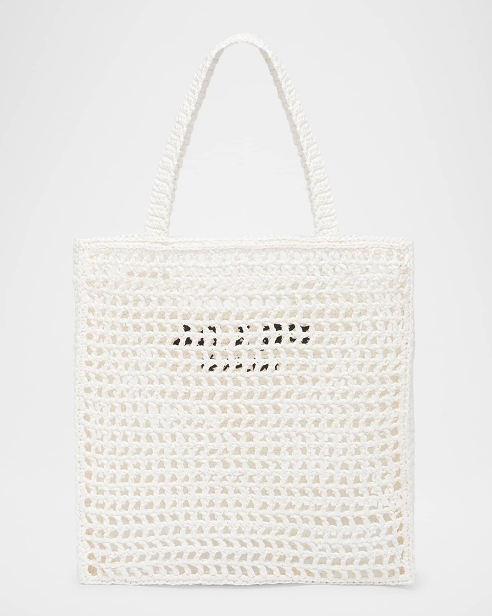 Bicolor Woven Logo Shopper Tote Bag Product Image
