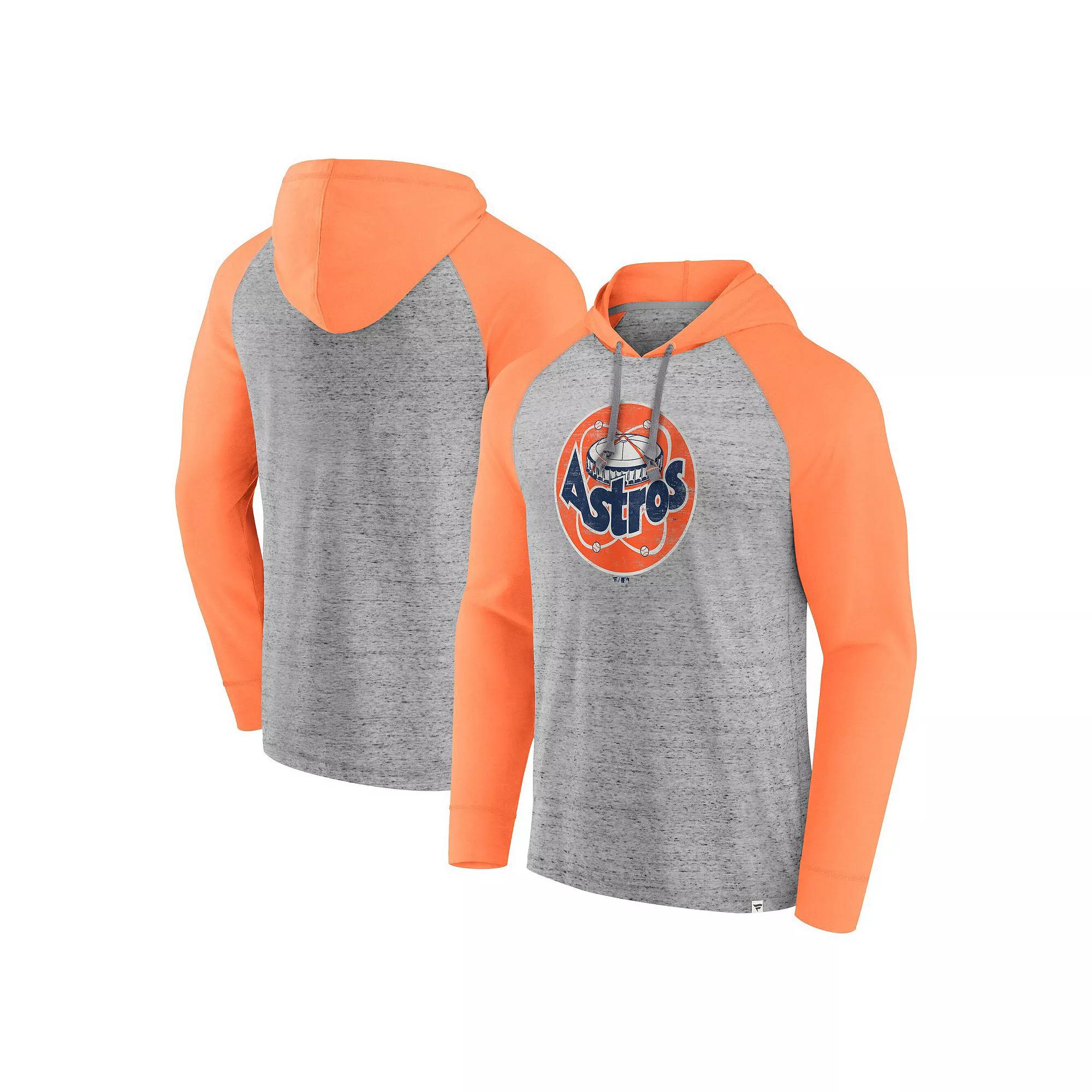 Men's Fanatics  Gray Houston Astros Single Play Speckled Lightweight Pullover Hoodie, Size: Medium, Grey Product Image