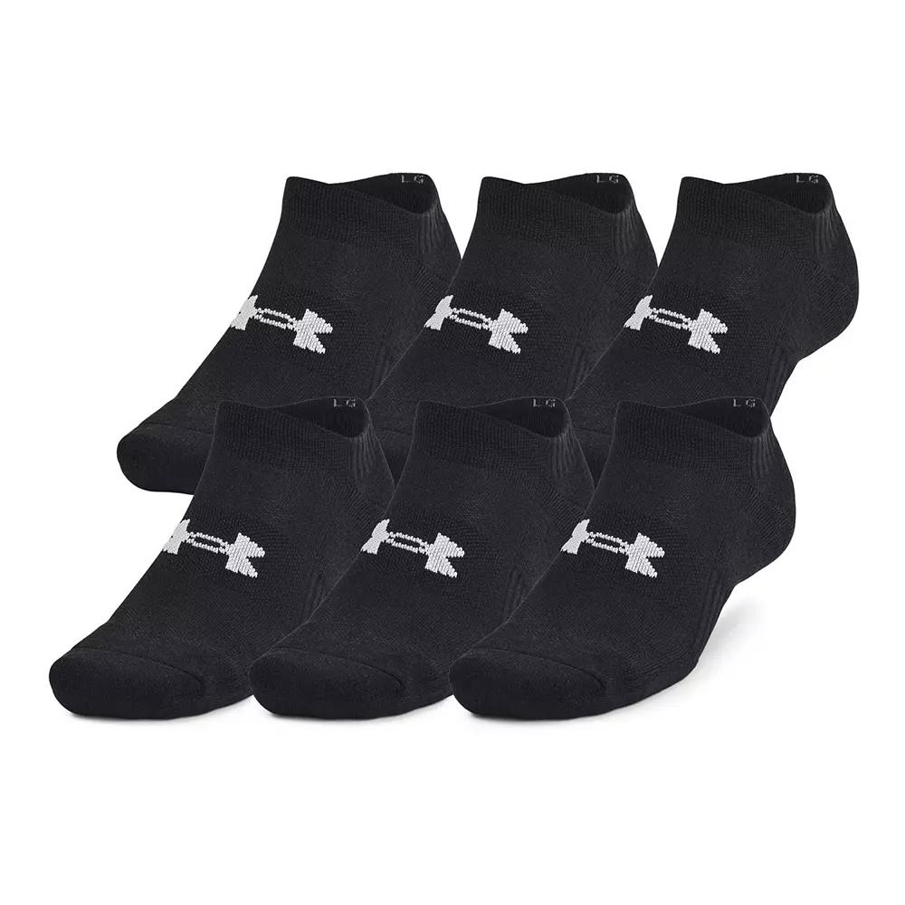 Men's Under Armour Training Cotton 6-Pack No Show Socks,  Product Image