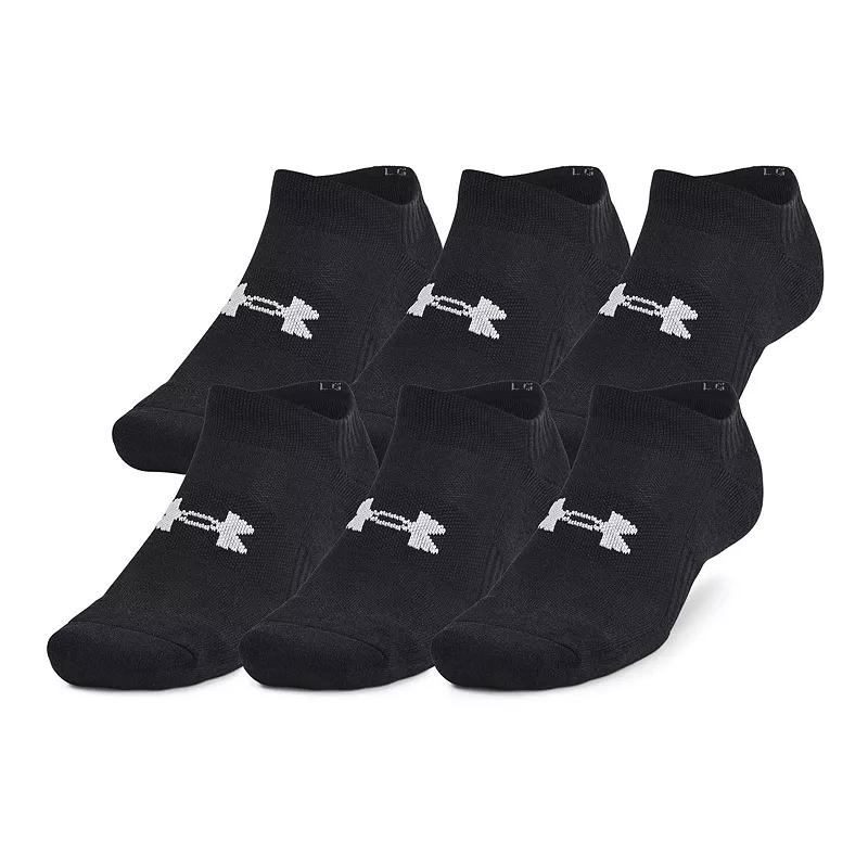 Men's Under Armour Training Cotton 6-Pack No Show Socks,  Product Image