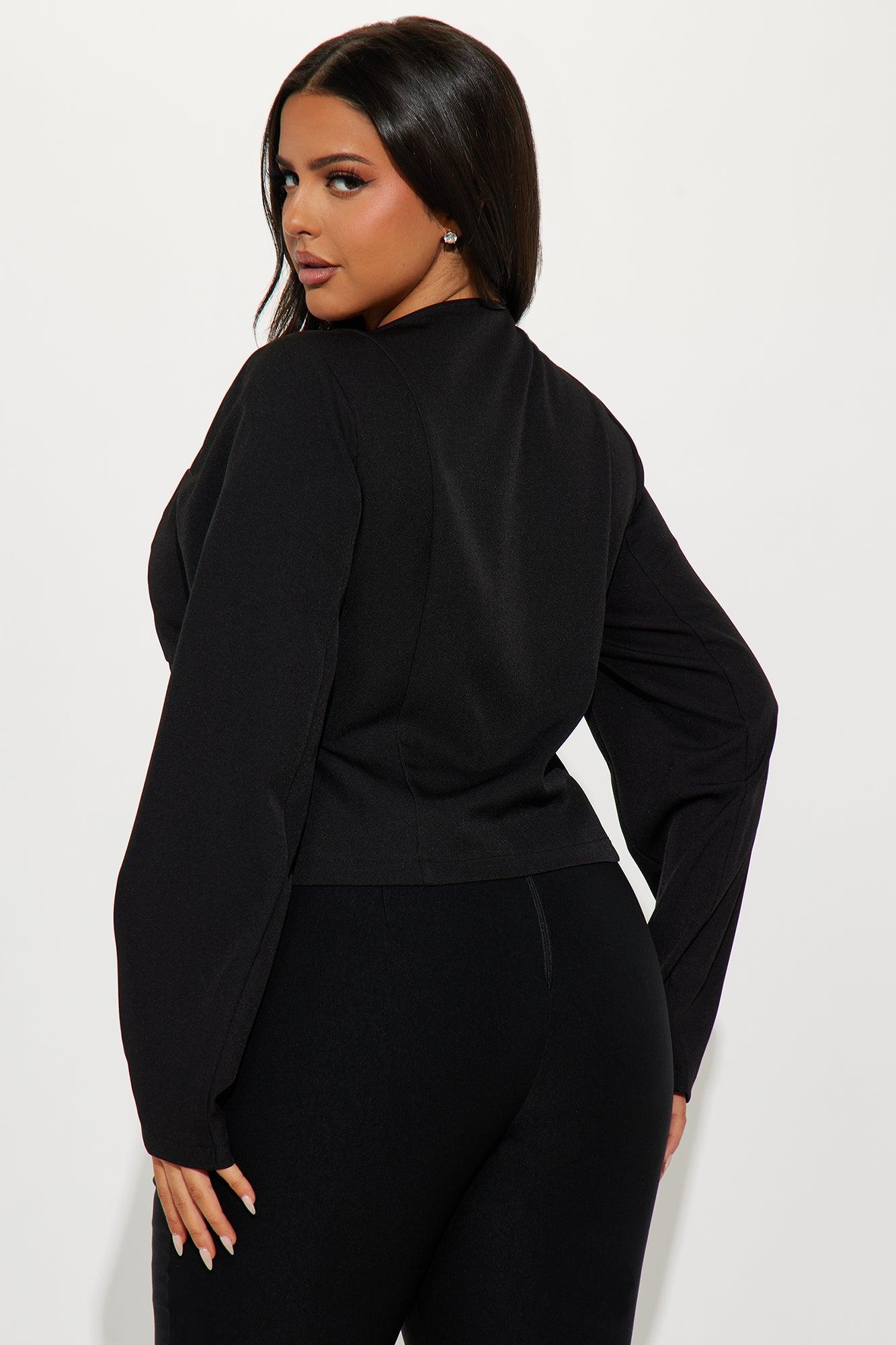 Kataya Tie Front Top - Black Product Image