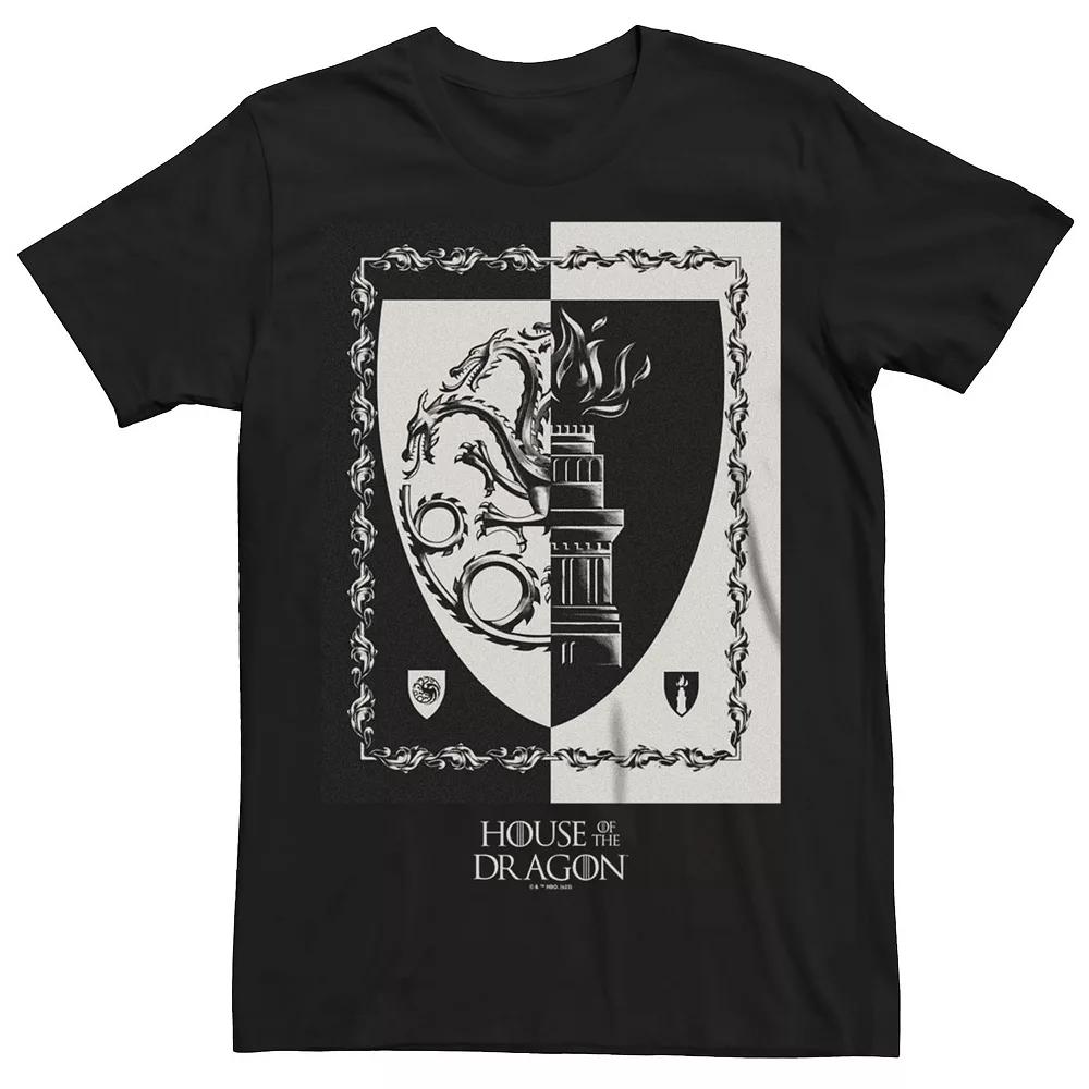 Men's House Of The Dragon Black & White Shield Graphic Tee,  Product Image