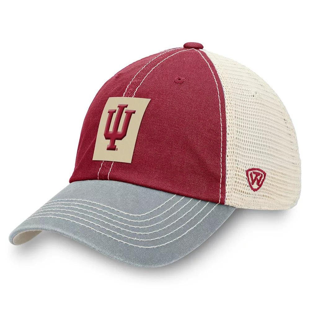 Men's Top of the World Crimson Indiana Hoosiers Off Road Adjustable Trucker Hat, Red Product Image
