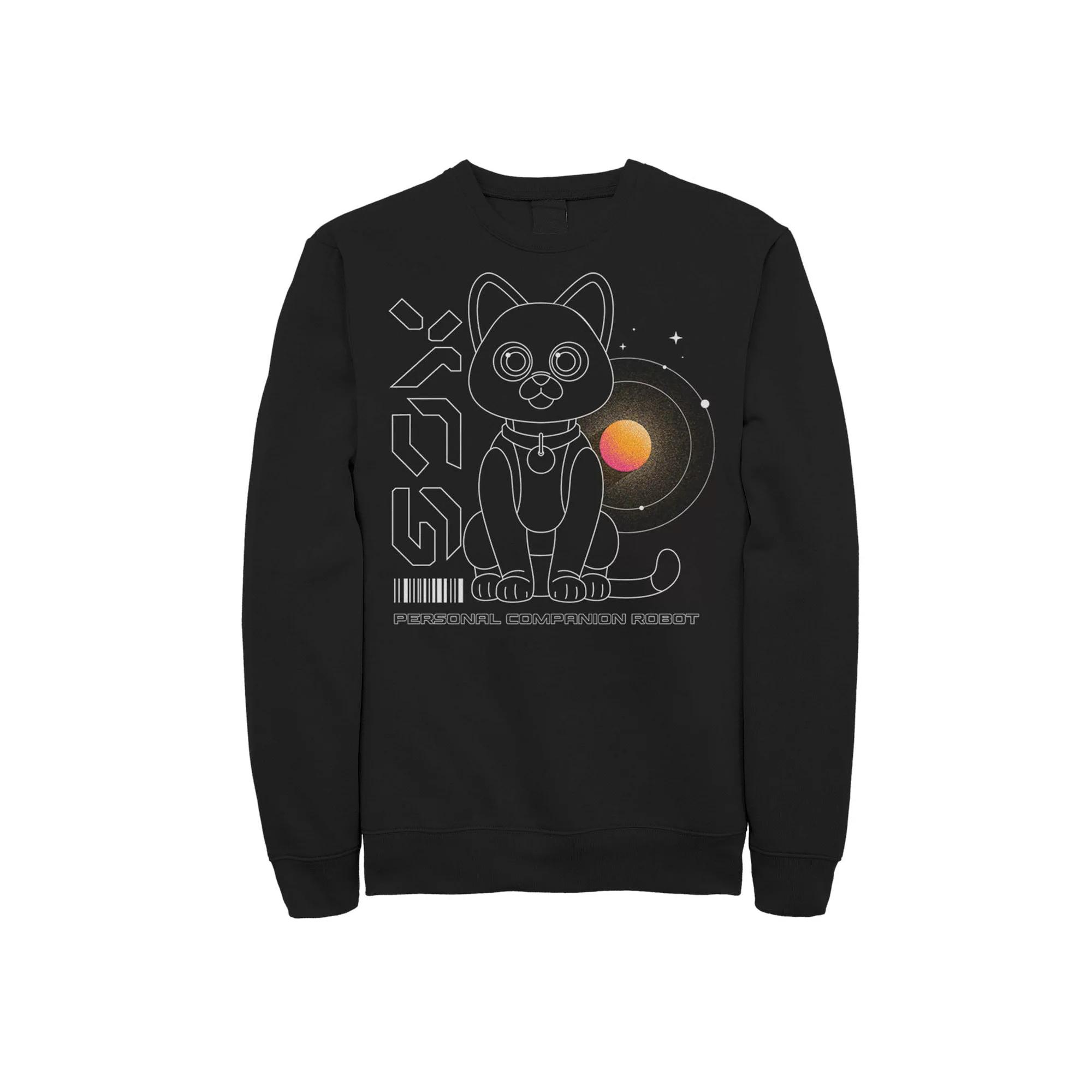 Disney / Pixar's Lightyear Sox Men's Personal Companion Robot Barcode Sweatshirt, Size: Large, Black Product Image