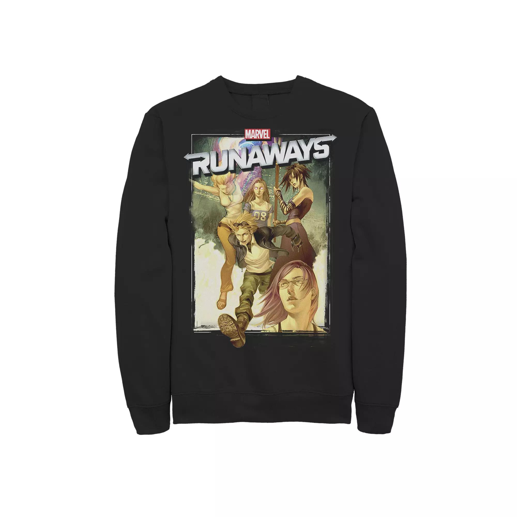Men's Marvel Runaways Group Poster Graphic Fleece Pullover,  Product Image