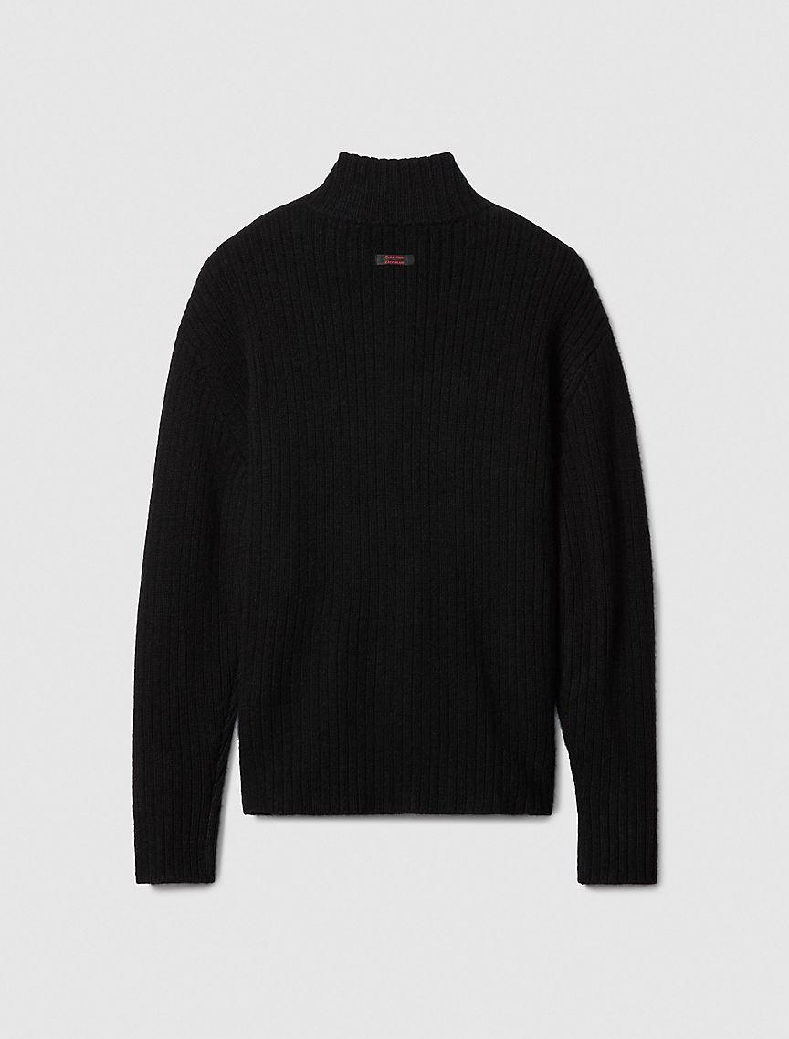 Ribbed Zip Sweater Product Image