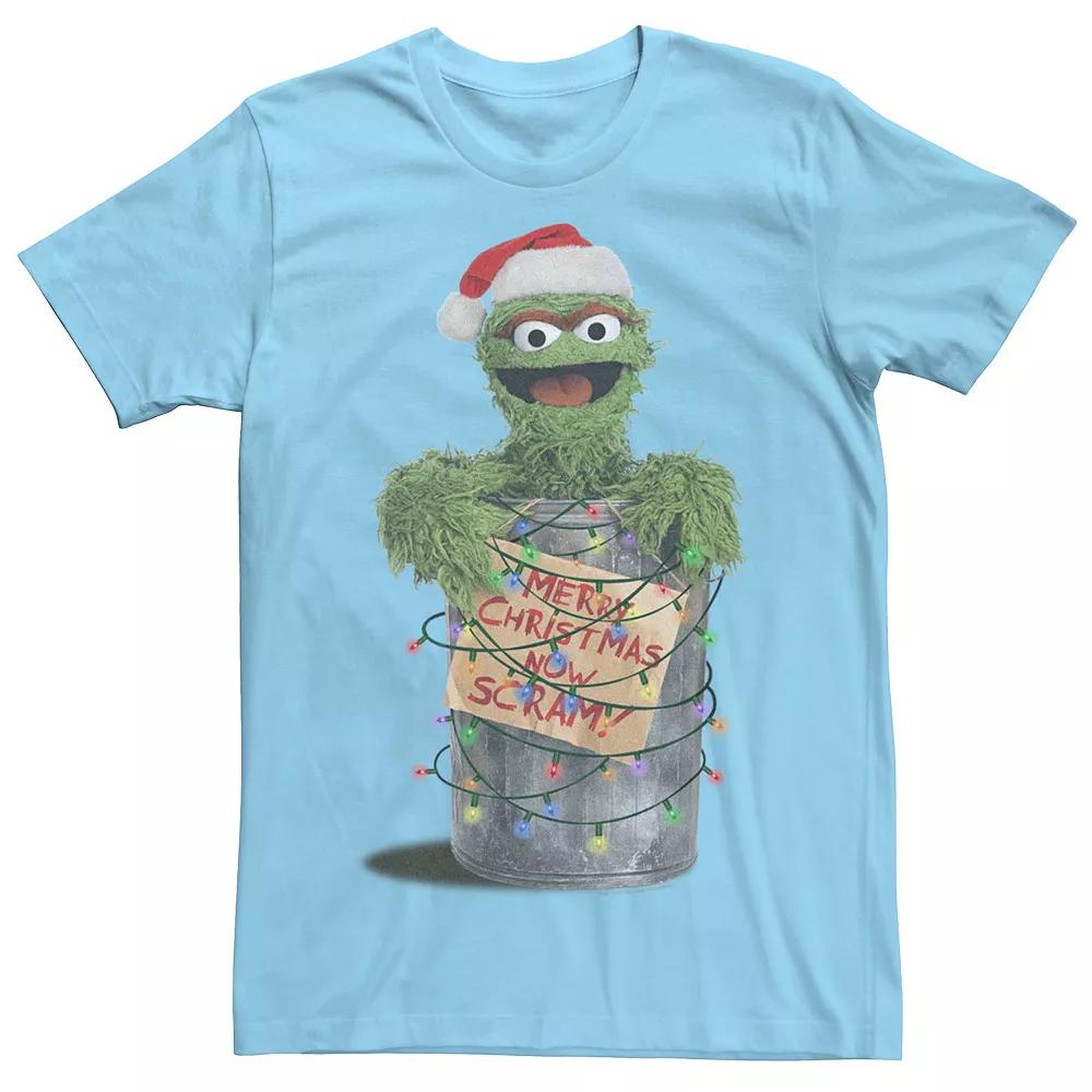 Men's Sesame Street Holidays Christmas Lights Grouch Tee,  Product Image