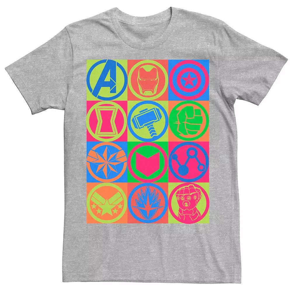 Men's Marvel Avengers: Endgame Colorful Symbol Box Up Tee,  Product Image