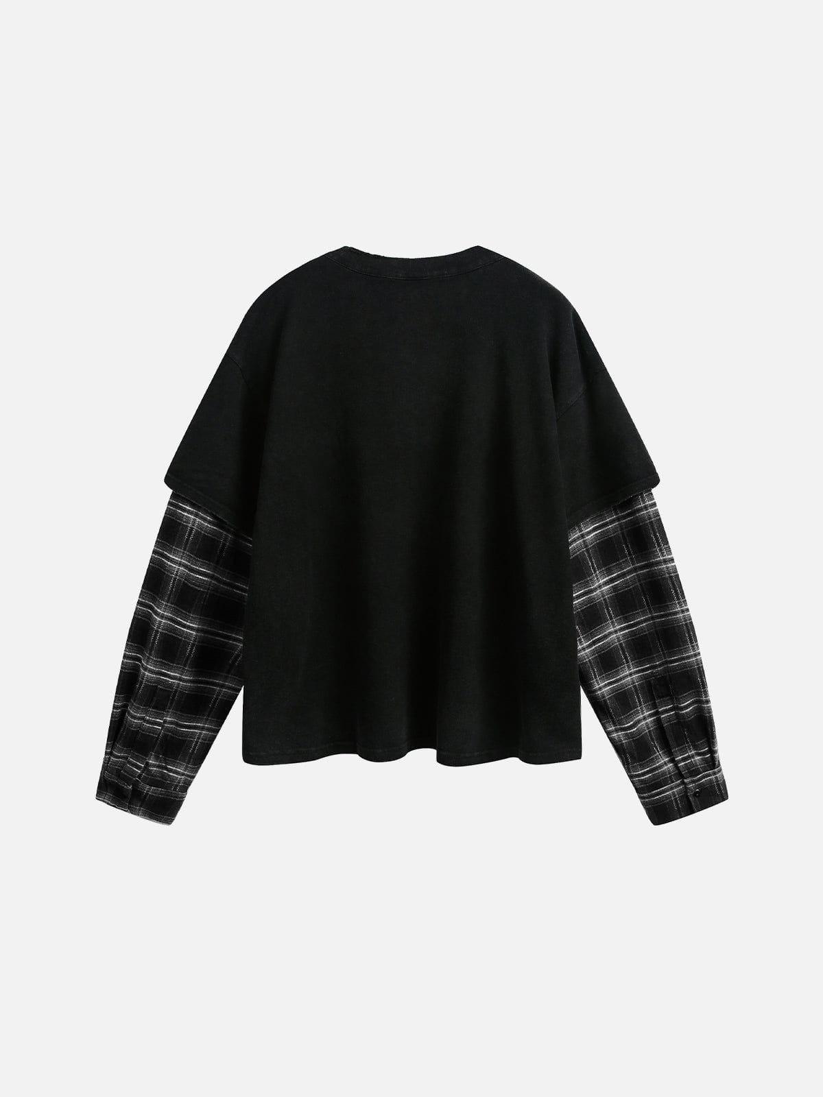 Aelfric Eden Plaid Layered Long Sleeve Tee Product Image