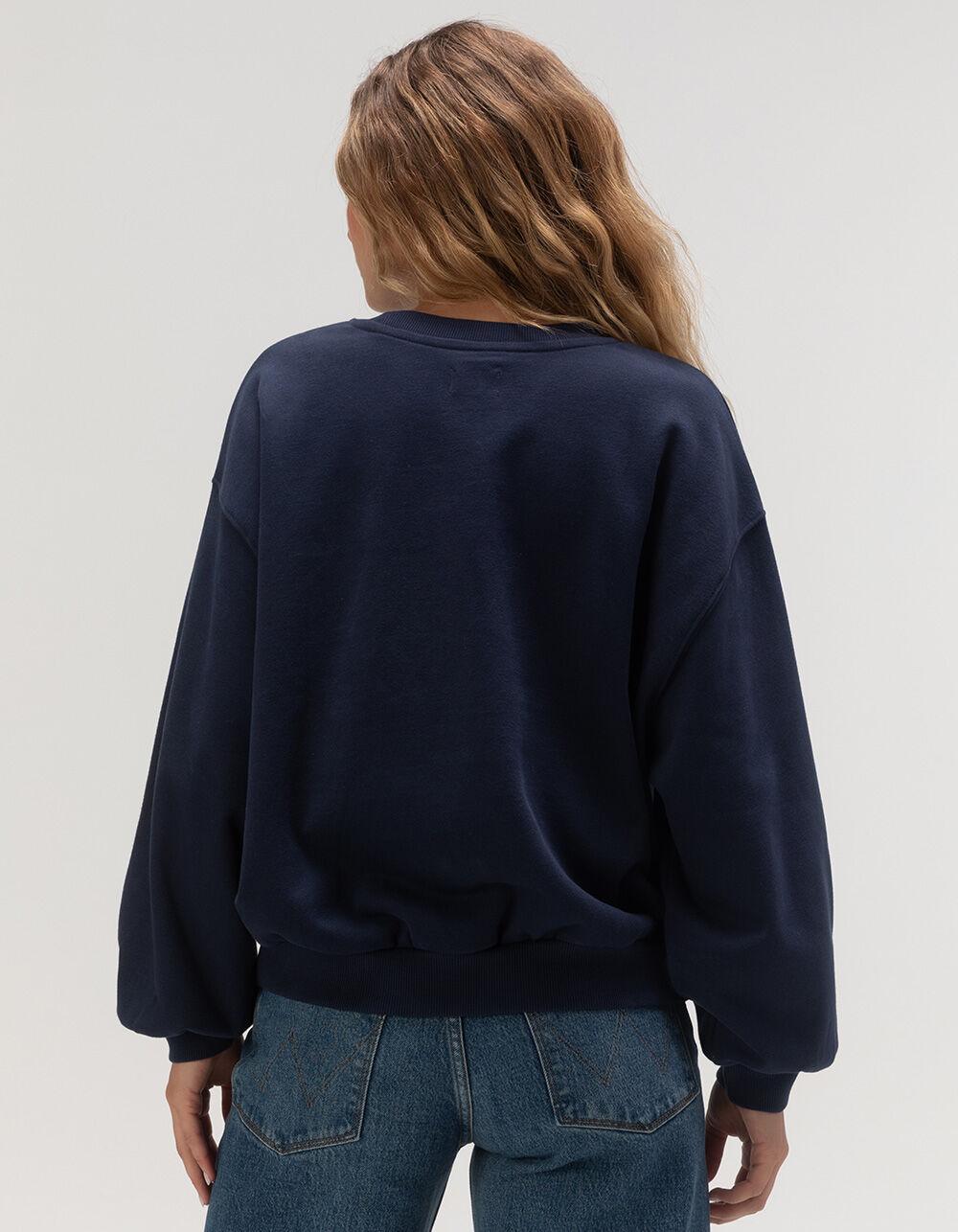 WRANGLER Established 1947 Womens Oversized Crewneck Sweatshirt - NAVY Product Image