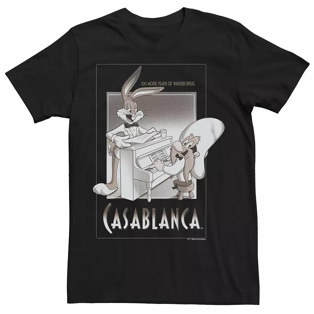Men's Looney Tunes Bugs And Yosemite Sam Casablanca Piano Graphic Tee,  Product Image