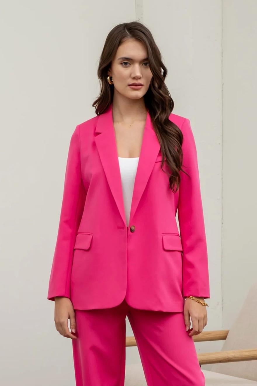 Solid Long Sleeve Blazer Product Image