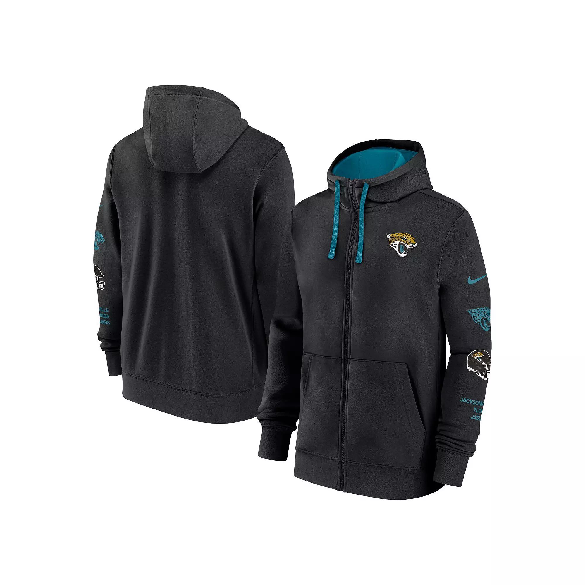 Men's Nike Black Jacksonville Jaguars Club Full-Zip Hoodie Jacket,  Product Image