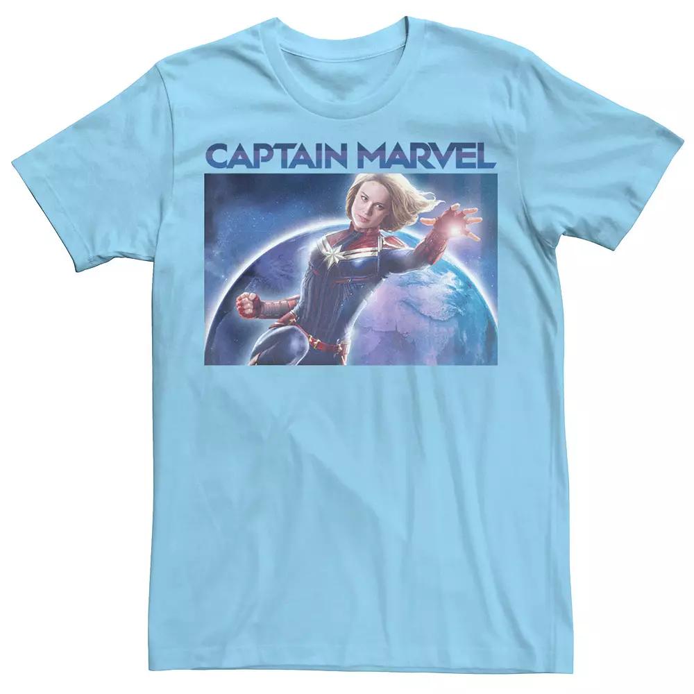 Men's Marvel Captain Marvel Photo Galactic Poster Tee,  Product Image
