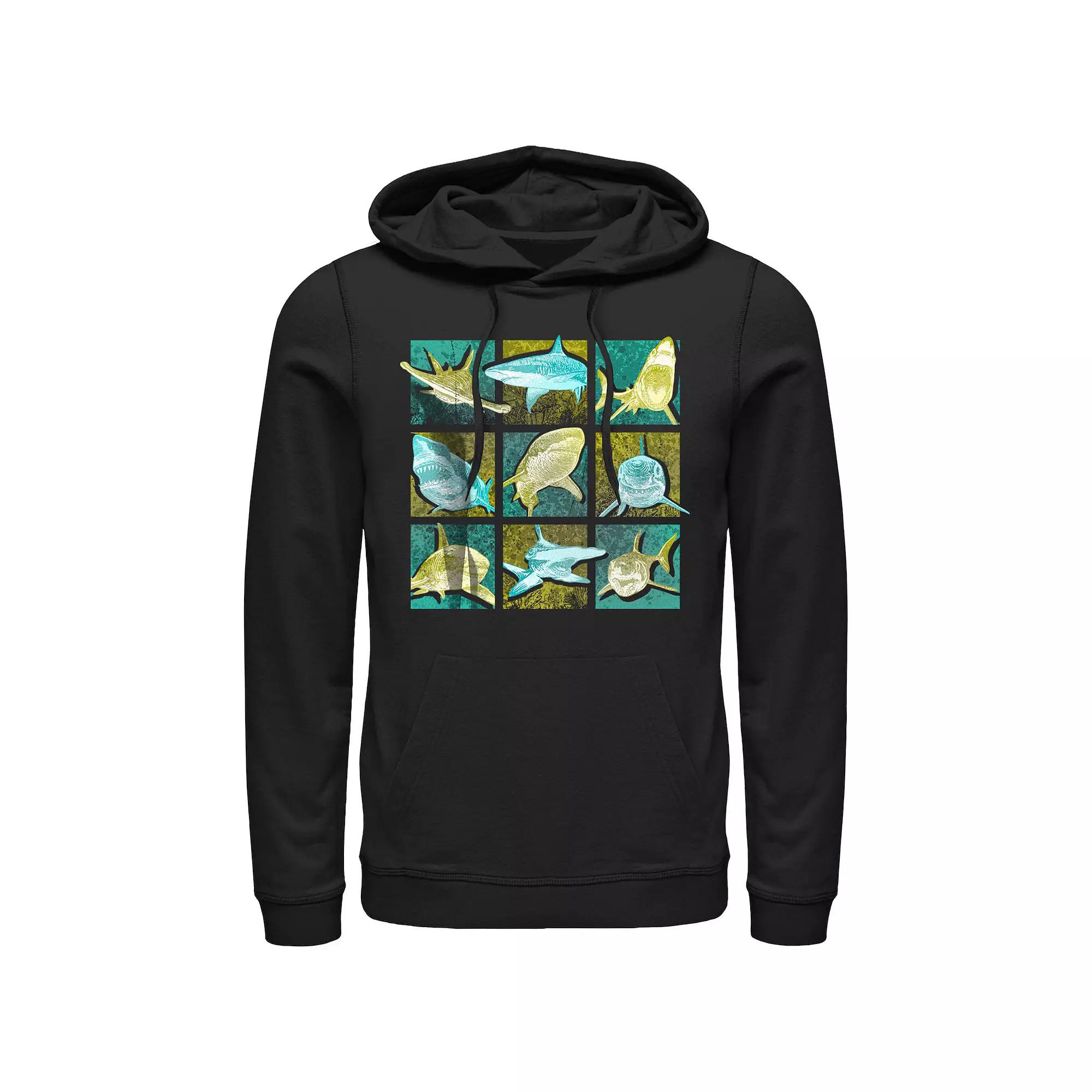 Men's Shark Portraits Graphic Hoodie,  Product Image