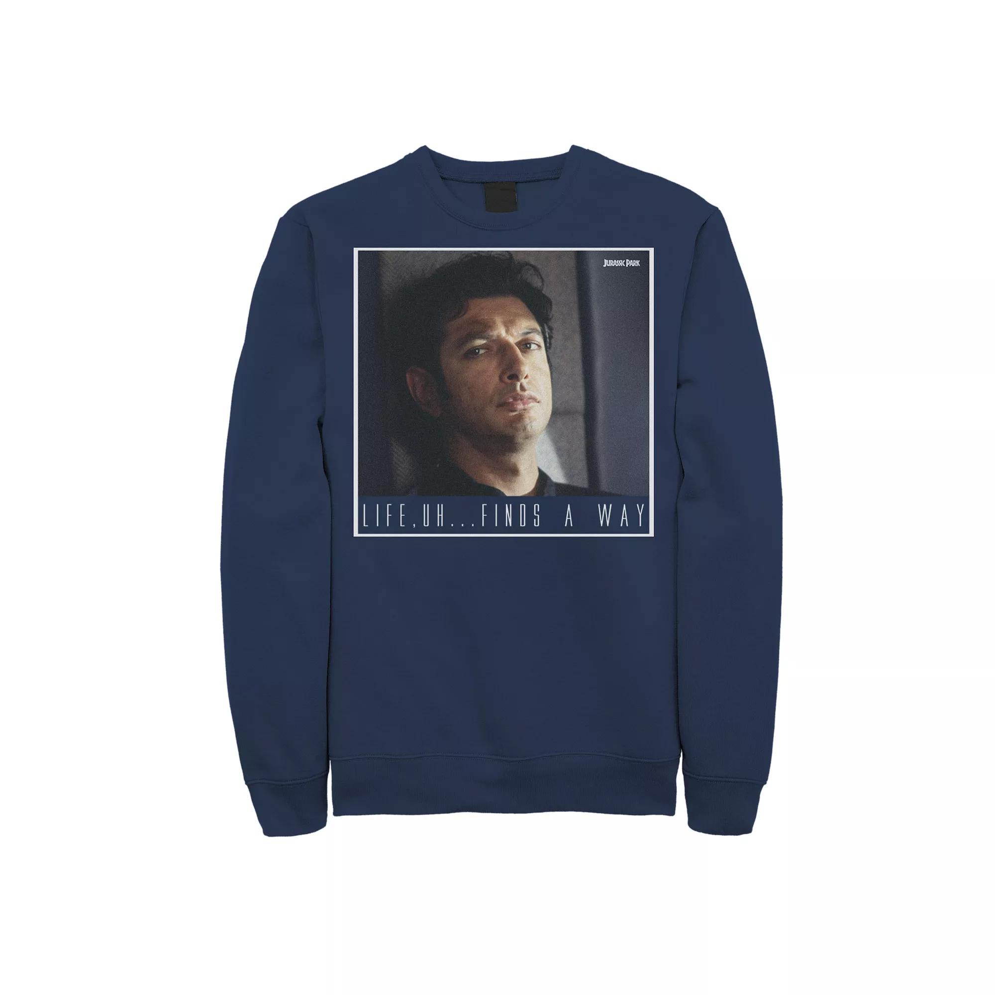 Men's Jurassic Park Ian Malcolm Life Finds A Way Sweatshirt,  Product Image