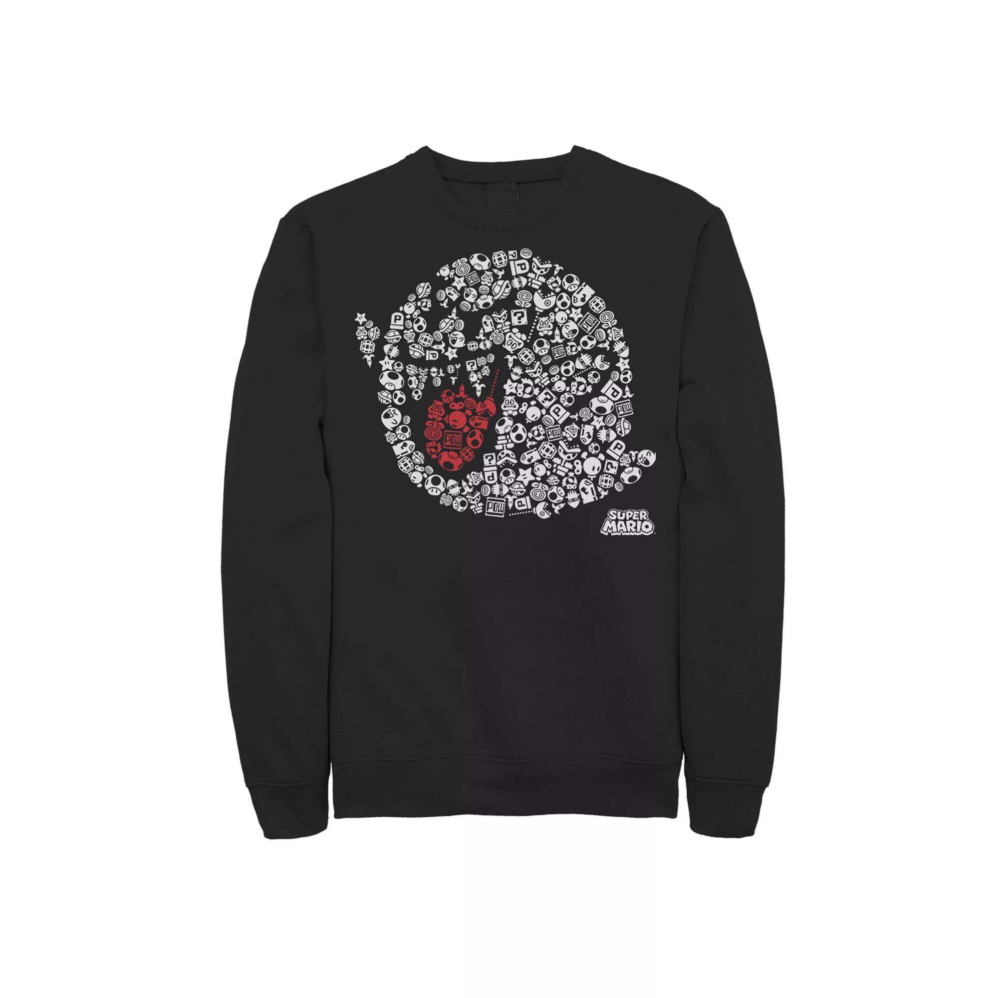 Men's Nintendo Super Mario Iconic Boo Portrait Sweatshirt,  Product Image