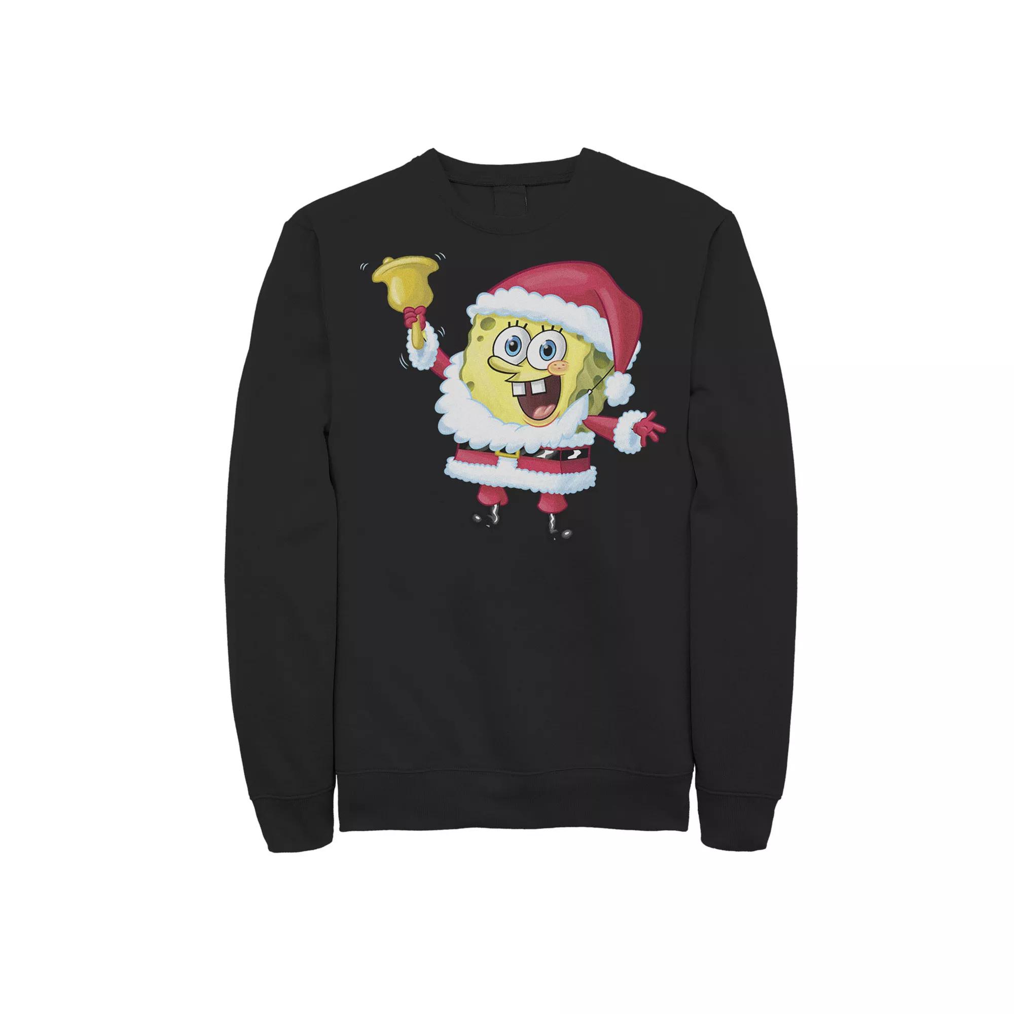 Men's Nickelodeon SpongeBob SquarePants Santa Claus Sweatshirt,  Product Image