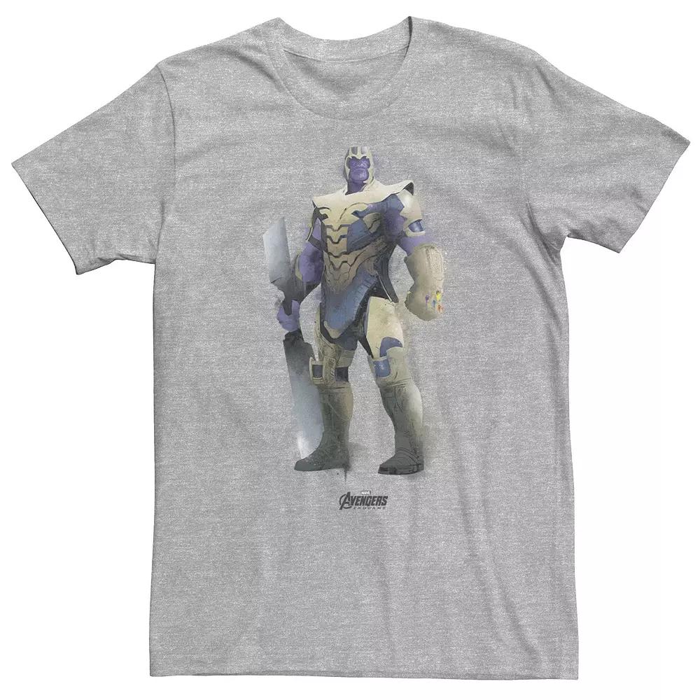 Big & Tall Marvel Avengers Endgame Thanos Spray Paint Tee, Men's,  Product Image