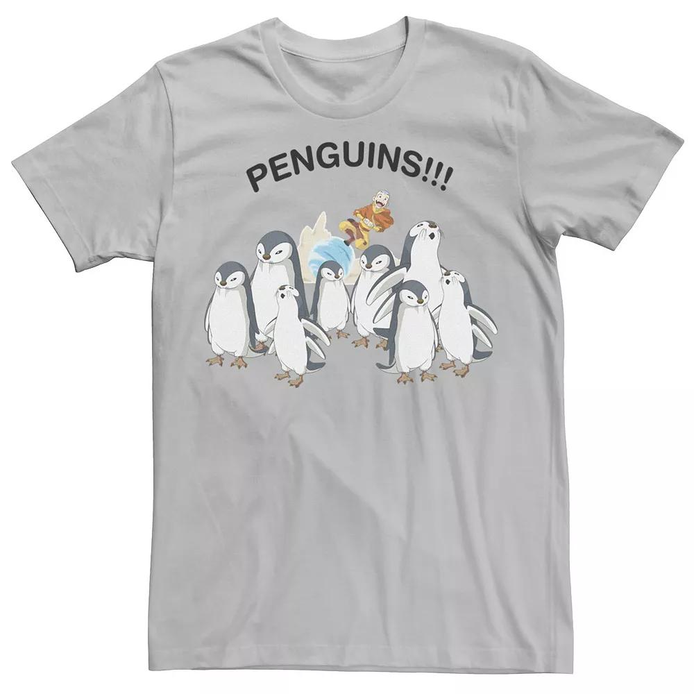 Men's Nickelodeon Avatar The Last Airbender Aang And Penguins!! Portrait Tee, Boy's,  Product Image