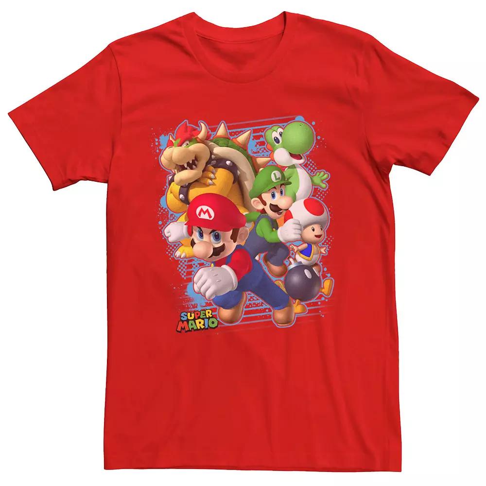 Men's Nintendo Super Mario Luigi Bowser Paint Tee, Size: 3XL, Red Product Image