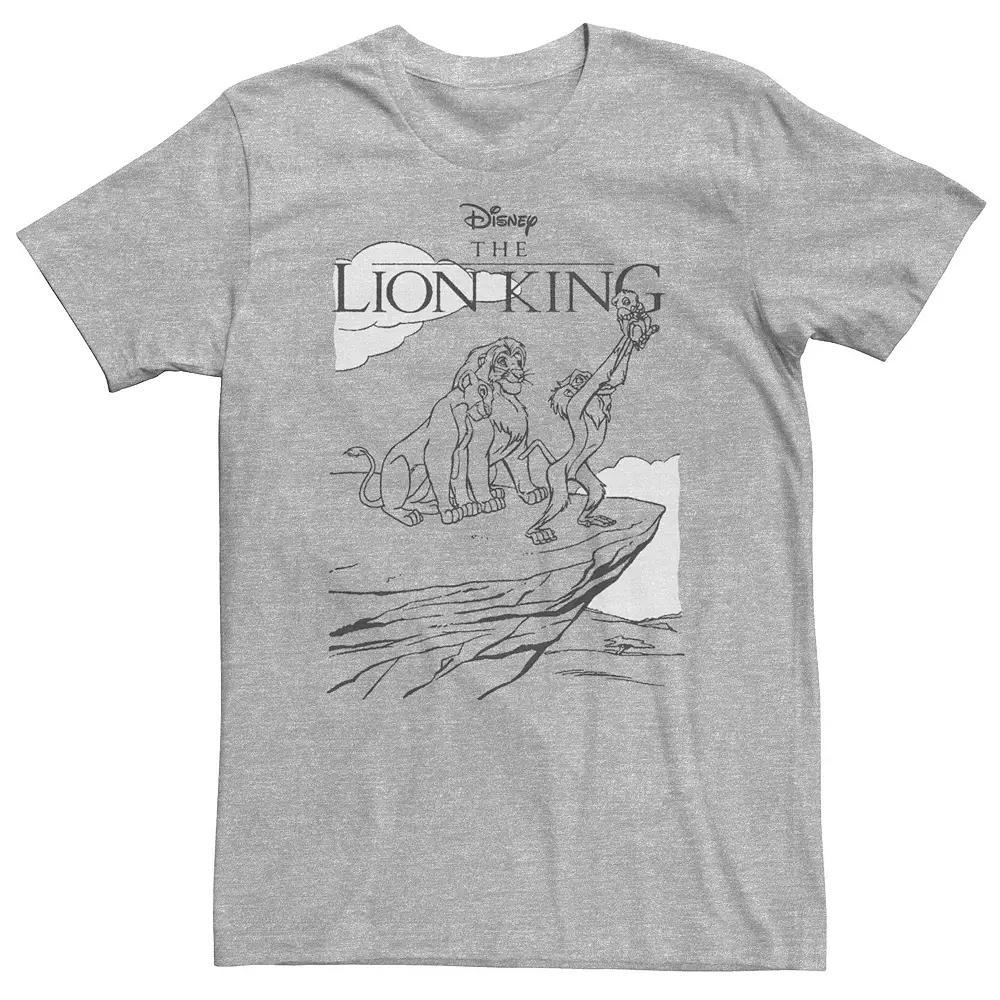 Big & Tall Disney The Lion King Pride Rock Line Art Tee, Men's,  Product Image