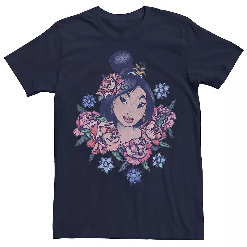 Men's Disney's Mulan Floral Portrait Vintage Tee,  Product Image