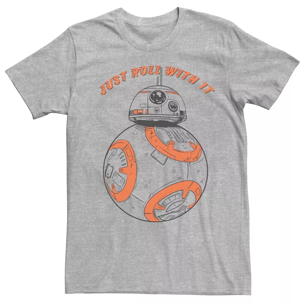 Men's Star Wars BB-8 Just Roll With It Tee, Size: XL, Athletic Grey Product Image