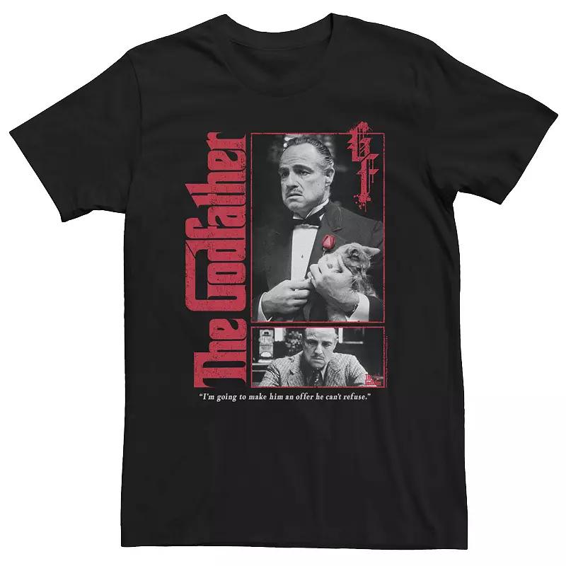 Big & Tall The Godfather Don Vito Corleone Cat Refuse Quote Boxes Tee, Men's,  Product Image