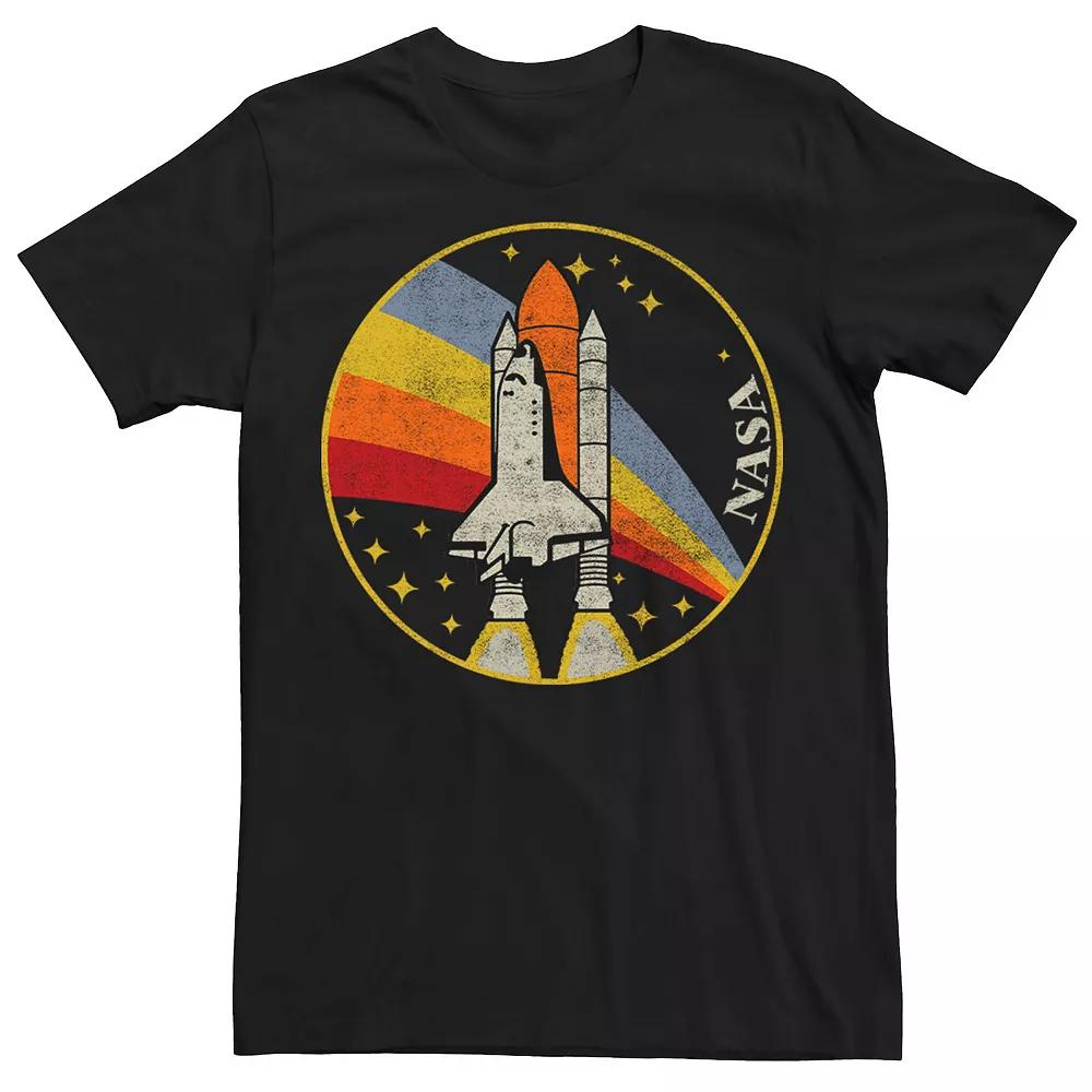 Men's NASA Shuttle Launch Into Rainbow Tee,  Product Image
