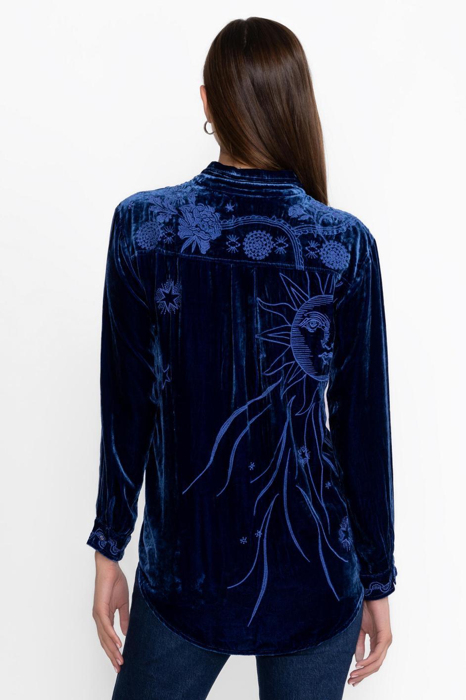 JOHNNY WAS Oversized Velvet Top - Small -SALE Product Image
