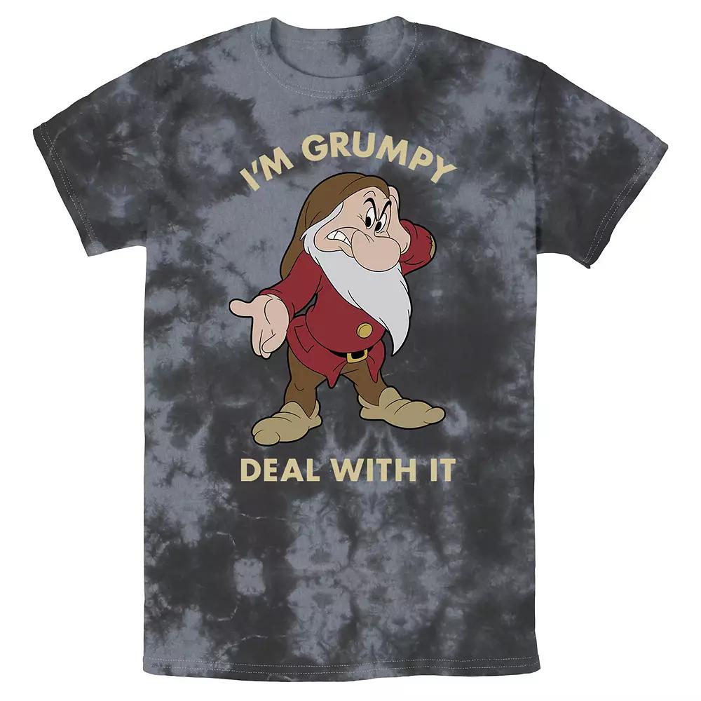 Men's Disney Snow White I'm Grumpy Deal With It Portrait Bomabrd Wash Tee,  Product Image