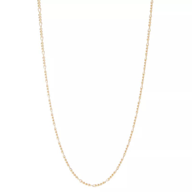 Jordan Blue Men's 14k Gold Filled 3.6 mm Figaro Chain Necklace, Size: 20" Product Image