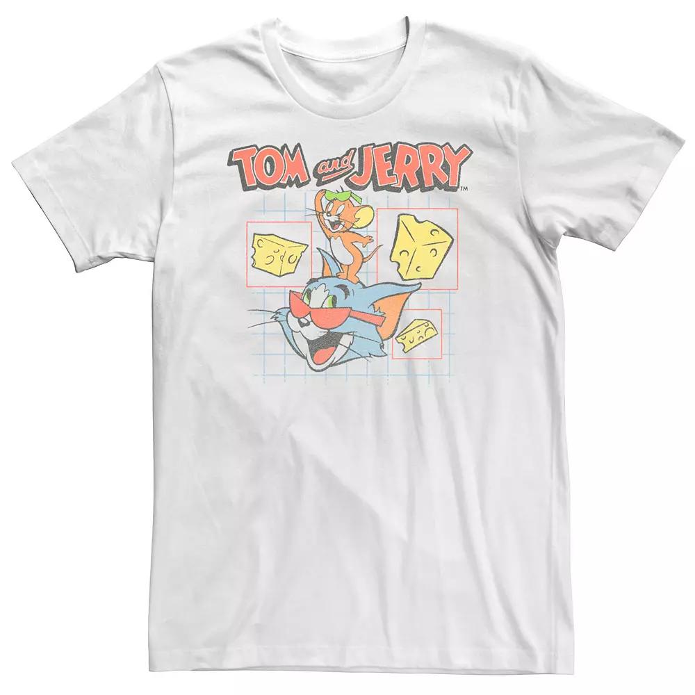 Big & Tall Tom And Jerry Cheese Retro Logo Tee, Men's,  Product Image